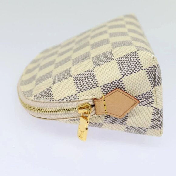 LOUIS VUITTON Damier Azur Pochette Cosmetic PM Pouch - Picture 4 of 14